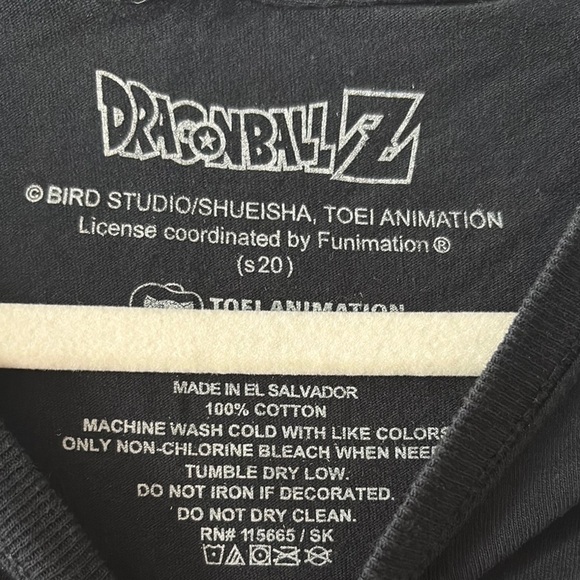 Dragon Ball Z Black Long Sleeve Tee goku design on front and sleeves NWOT cotton - Picture 4 of 4